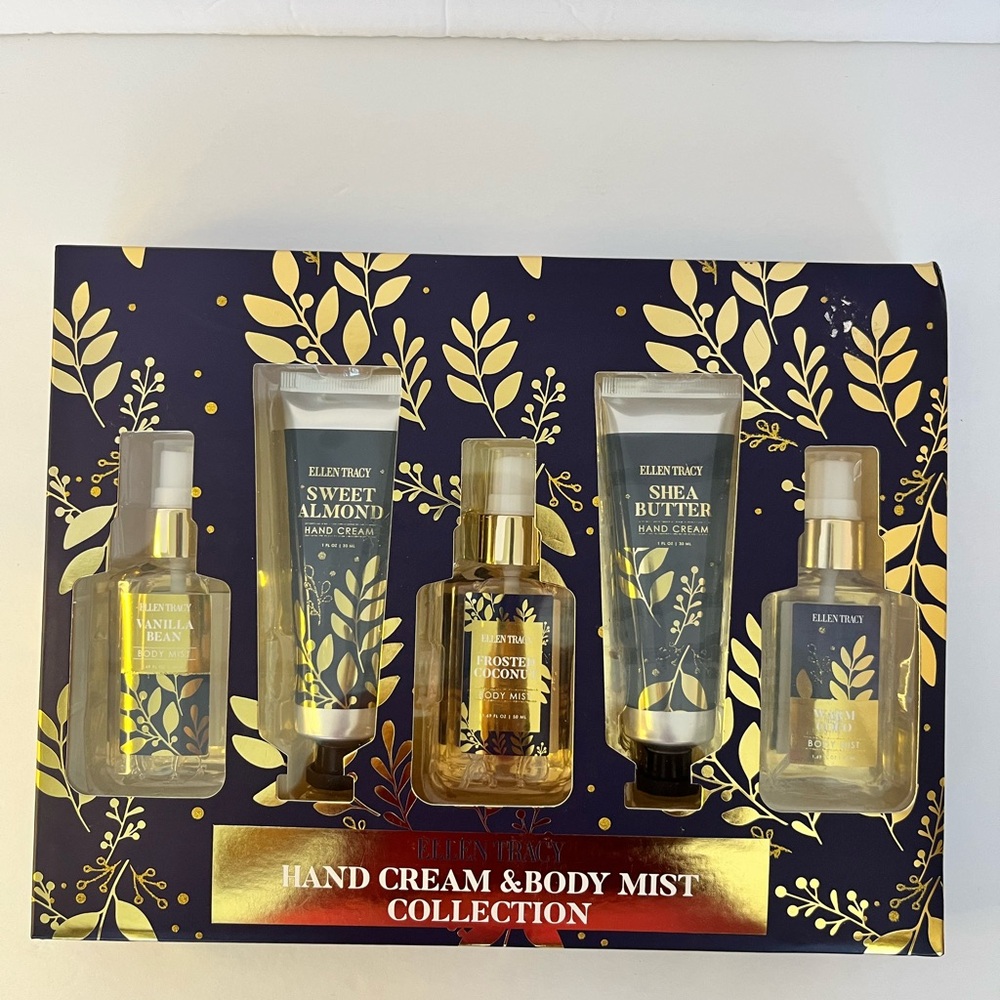 Ellen Tracy Body Mist & Lotion Collection 5 pc Hand Cream Vanilla‎ Coconut